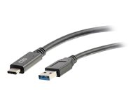 C2G 10ft USB C to USB A Cable - USB 3.2 - 5Gbps -M/M - USB-kabel - USB typ A (hane) till 24 pin USB-C (hane) - USB 3.1 - 30 V - 3 A - 3.05 m - svart 28833