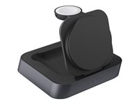 ZENS Nightstand Charger Pro 2 - Trådlöst laddställ + växelströmsadapter - 20 Watt - Apple Fast Charge (trådlös laddning (15W), trådlös laddning (5W)) - svart ZEDC28B/00