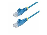 StarTech.com 15m Blue Slim CAT6 Ethernet Cable, Snagless, 28AWG, LSZH - Patch-kabel - RJ-45 (hane) till RJ-45 (hane) - 15 m - 3.6 mm - UTP - CAT 5/5e/6 - IEEE 802.3bt - halogenfri, hakfri, koppartrådar - blå N6PAT15MBLS