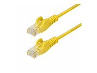 StarTech.com 15m Yellow Slim CAT6 Ethernet Cable, Snagless, 28AWG, LSZH - Patch-kabel - RJ-45 (hane) till RJ-45 (hane) - 15 m - 3.6 mm - UTP - CAT 5/5e/6 - IEEE 802.3bt - halogenfri, hakfri, koppartrådar - gul N6PAT15MYLS