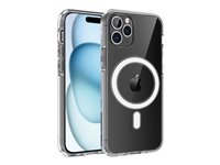 Insmat - Baksidesskydd för mobiltelefon - MagSafe-kompatibilitet - polykarbonat (PC), flexibla TPU-kanter - klar - för Apple iPhone 15 Pro 650-1247