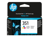 HP 351 - 3.5 ml - färg (cyan, magenta, gul) - original - bläckpatron - för Deskjet D4268; Photosmart C4483, C4486, C4488, C4524, C4583, C4585, C4588, C5225 CB337EE#UUS