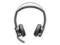 Poly Voyager Focus 2-M - Headset - på örat - Bluetooth - trådlös, kabelansluten - aktiv brusradering - USB-C via Bluetooth-adapter - svart - Certifierad för Microsoft-teams 77Y90AA