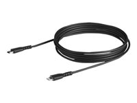 StarTech.com 2m tålig, svart USB-C till Blixtkabel - Hård, tålig aramifiber USB typ A till Blixtladdare/synkron strömsladd - Apple MFi-certifierad iPad/iPhone 12 - Lightning-kabel - Lightning hane till 24 pin USB-C hane - 2 m - svart RUSBCLTMM2MB