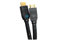 C2G 25ft Ultra Flexible 4K Active HDMI Cable Gripping 4K 60Hz - In-Wall M/M - HDMI-kabel med Ethernet - HDMI hane till HDMI hane - 7.6 m - svart - aktiv, 4K60Hz stöd C2G10382