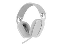 Logitech Zone Vibe Wireless - Headset - fullstorlek - Bluetooth - trådlös - USB-C via Bluetooth-adapter - offwhite - Certifierad för Microsoft-teams 981-001171