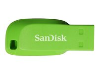 SanDisk Cruzer Blade - USB flash-enhet - 64 GB - USB 2.0 - elgrön SDCZ50C-064G-B35GE