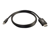 C2G 3ft Mini DisplayPort to HDMI Adapter Cable - Mini DP Male to HDMI Female - Black - Adapterkabel - TAA-kompatibel - Mini DisplayPort (hane) till HDMI (hane) - 1 m - svart 84420