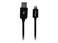StarTech.com 3 m USB till Lightning-kabel - Lång iPhone/iPad/iPod-laddningskabel - Lightning till USB-kabel - Apple MFi-certifierad - Svart - Lightning-kabel - Lightning hane till USB hane - 3 m - svart - för P/N: BOX4CABLE USBLT3MB