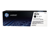 HP 83X - Lång livslängd - svart - original - LaserJet - tonerkassett (CF283X) - för LaserJet Pro M201, M202, MFP M125, MFP M127, MFP M225 CF283X