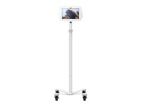 Compulocks Galaxy Tab A8 10.5" Space Enclosure Medical Rolling Cart Extended - Vagn - utdragbar - för surfplatta - ledad arm, rullande - låsbar - medicinsk - metall, höggradig aluminium - vit - skärmstorlek: 10.5" - för Samsung Galaxy Tab A8 (10.5 tum) MCRSTDEXW105GA8SW