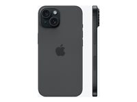Apple iPhone 15 - 5G smartphone - dual-SIM / Internal Memory 512 GB - OLED-skärm - 6.1" - 2556 x 1179 pixlar - 2 bakre kameror 48 MP, 12 MP - front camera 12 MP - svart MTPC3QN/A
