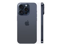 Apple iPhone 15 Pro - 5G smartphone - dual-SIM / Internal Memory 512 GB - OLED-skärm - 6.1" - 2556 x 1179 pixlar (120 Hz) - 3 st. bakre kameror 48 MP, 12 MP, 12 MP - front camera 12 MP - blått titan MTVA3QN/A