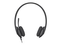 Logitech USB Headset H340 - Headset - på örat - kabelansluten 981-000475