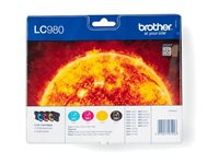 Brother LC980VALBP - 4-pack - svart, gul, cyan, magenta - original - blister - bläckpatron - för Brother DCP-145, 163, 165, 195, 365, 373, 375, 377, MFC-250, 255, 290, 295, 297 LC980VALBP
