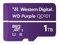 WD Purple WDD100T1P0C - Flash-minneskort - 1 TB - UHS-I U1 / Class10 - microSDXC - lila WDD100T1P0C