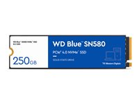 WD Blue SN580 - SSD - 250 GB - inbyggd - M.2 2280 - PCIe 4.0 x4 (NVMe) WDS250G3B0E