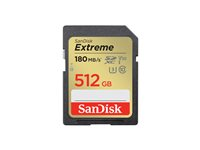 SanDisk Extreme - Flash-minneskort - 512 GB - Video Class V30 / UHS-I U3 / Class10 - SDXC UHS-I SDSDXVV-512G-GNCIN