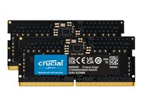 Crucial - DDR5 - sats - 16 GB: 2 x 8 GB - SO DIMM 262-pin - 5200 MHz / PC5-41600 - CL42 - 1.1 V - on-die ECC - svart CT2K8G52C42S5