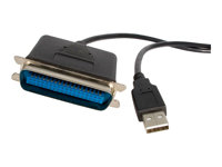 StarTech.com 10 ft USB to Parallel Printer Adapter - M/M - USB to ieee 1284 - USB to centronics - USB to Parallel Cable (ICUSB128410) - Parallell adapter - USB 2.0 - IEEE 1284 - svart ICUSB128410