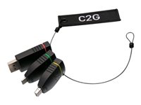C2G Universal Adapter Ring with Color Coded Connectors - Video/ljudadaptersats - svart - stöd för 4K 29878