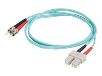 C2G SC-ST 10Gb 50/125 OM3 Duplex Multimode PVC Fiber Optic Cable (LSZH) - Nätverkskabel - ST-läge (multi-mode) (hane) till SC-läge (multi-mode) (hane) - 10 m - fiberoptisk - duplex - 50/125 mikron - OM3 - halogenfri - havsblå 85527