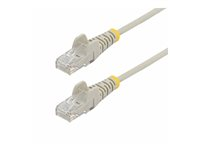 StarTech.com 10m Gray Slim CAT6 Ethernet Cable, Snagless, 28AWG, LSZH - Patch-kabel - RJ-45 (hane) till RJ-45 (hane) - 10 m - 3.6 mm - UTP - CAT 5/5e/6 - IEEE 802.3bt - hakfri, halogenfri - grå N6PAT10MGRS
