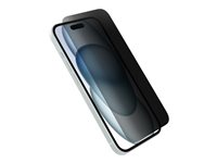 OtterBox Premium Pro - Skärmskydd för mobiltelefon - glas - med sekretessfilter - klar - för Apple iPhone 16 77-96216