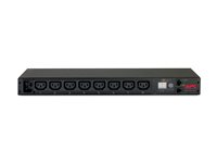 APC Metered Rack PDU AP7821B - Kraftdistributionsenhet (kan monteras i rack) - AC 100-240 V - Ethernet 10/100 - ingång: IEC 60320 C20 - utgångskontakter: 8 (power IEC 60320 C13) - 1U - 2.5 m sladd - för P/N: SMTL1000RMI2UC, SMX1000C, SMX1500RM2UC, SMX1500RM2UCNC, SMX750C, SMX750CNC AP7821B