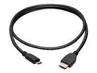 C2G 10ft 4K HDMI to HDMI Mini Cable with Ethernet - High Speed - 60Hz - M/M - HDMI-kabel med Ethernet - mini-HDMI hane till HDMI hane - 3.05 m - skärmad - svart 50620