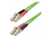 StarTech.com 20m (65ft) LC to LC (UPC) OM5 Multimode Fiber Optic Cable, 50/125µm Duplex LOMMF Zipcord, VCSEL, 40G/100G, Bend Insensitive, Low Insertion Loss, LSZH Fiber Patch Cord - Patch-kabel - LC/UPC-multiläge (hane) till LC/UPC-multiläge (hane) - 20 m - 20 m - 2.9 mm - fiberoptisk - duplex - 50/125 mikron - OM5 - halogenfri, upp till 100 Gbps dataöverföringshastighet - grön LCLCL-20M-OM5-FIBER