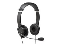 Kensington USB Hi-Fi Headphones with Mic - Headset - på örat - kabelansluten - USB-A - svart K97601WW