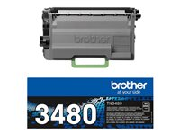 Brother TN-3480 - Lång livslängd - svart - original - tonerkassett - för Brother DCP-L6600, HL-L5000, L5100, L5200, L6300, L6400, MFC-L5700, L5750, L6800, L6900 TN3480