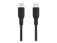 Belkin BOOST CHARGE - USB-kabel - 24 pin USB-C (hane) till 24 pin USB-C (hane) - 3 m - svart CAB014BT3MBK