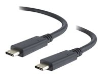 C2G 1m USB Type C Cable - 4K support - USB 3.1 (Gen 2) M/M - USB C Cable - USB-kabel - 24 pin USB-C (hane) till 24 pin USB-C (hane) - USB 3.1 Gen 2 / Thunderbolt 3 - 1 m - svart 88848