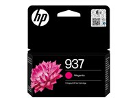 HP 937 - 10 ml - magenta - original - Officejet - bläckpatron - för Officejet Pro 9110, 9120, 9122, 9125, 9128, 9130, 9132, 9135, 9720, 9730 4S6W3NE#LS3