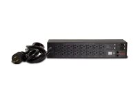 APC Switched Rack PDU AP7902B - Kraftdistributionsenhet (kan monteras i rack) - AC 100/120 V - 2880 VA - ingång: NEMA L5-30P - utgångskontakter: 16 (NEMA 5-20R) - 2U - 3.05 m sladd - svart - för P/N: SMTL1000RMI2UC, SMX1000C, SMX1500RM2UC, SMX1500RM2UCNC, SMX750C, SMX750CNC AP7902B