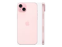 Apple iPhone 15 Plus - 5G smartphone - dual-SIM / Internal Memory 128 GB - OLED-skärm - 6.7" - 2796 x 1290 pixels - 2 bakre kameror 48 MP, 12 MP - front camera 12 MP - rosa MU103QN/A