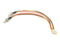 StarTech.com 6in TX3 Fan Power Splitter Cable - Fan power splitter - 3 pin internal power (F) to 3 pin internal power (M) - 5.9 in - TX3SPLITTER - Strömdelare för fläkt - 3 PIN intern effekt (hona) till 3 PIN intern effekt (hane) - 15 cm - för P/N: FAN12025PWM, FAN5X1TX3, FAN8025PWM TX3SPLITTER
