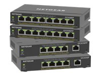 NETGEAR Plus GS308EP - Switch - smart - 8 x 10/100/1000 (PoE+) - skrivbordsmodell, väggmonterbar - PoE+ (62 W) GS308EP-100PES