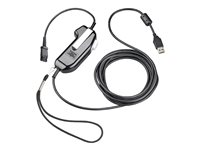 Poly - Headset-kabel - TAA-kompatibel - Snabburkoppling hane till USB 2.0 A hane - 30.5 cm - PTT-knapp (Push-to-talk) 8K6T0AA#AC3