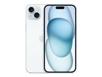 Apple iPhone 15 Plus - 5G smartphone - dual-SIM / Internal Memory 512 GB - OLED-skärm - 6.7" - 2796 x 1290 pixels - 2 bakre kameror 48 MP, 12 MP - front camera 12 MP - blå MU1P3QN/A