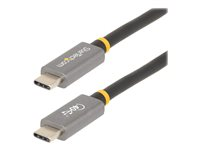 StarTech.com 3ft (1m) USB4 Cable, USB-IF Certified USB-C Cable, 40 Gbps, USB Type-C Data Transfer Cable, 100W Power Delivery, 8K 60Hz, Compatible w/Thunderbolt 4/3/USB 3.2 - USB C to C cable (CC1M-40G-USB-CABLE) - USB-kabel - USB-C (hane) till USB-C (hane) - USB 2.0 / USB 3.1 / USB 3.2 / USB4 / Thunderbolt 3 / Thunderbolt 4 - 1 m - stöd för 4K, stöd för 8K, USB-strömförsörjning (100W), upp till 40 Gbps dataöverföringshastighet - svart CC1M-40G-USB-CABLE