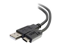 C2G 2m USB 2.0 USB Type C to USB A Cable M/M - USB C Cable Black - USB-kabel - USB (hane) till 24 pin USB-C (hane) - USB 2.0 - 2 m - formpressad - svart 88871