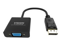 Vision Professional - Videokort - DisplayPort (hane) till HD-15 (VGA) (hona) - svart TC-DPVGA/BL