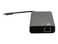 C2G USB C Docking Station - Dual Monitor Docking Station with 4K HDMI, USB, Ethernet, and AUX - Power Delivery up to 60W - Dockningsstation - USB-C / Thunderbolt 3 - 2 x HDMI - GigE - TAA-kompatibel C2G54488