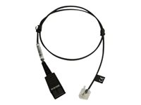 Jabra - Headset-kabel - Snabburkoppling till RJ-45 - 50 cm - för BIZ 2300, 2400; Siemens OpenStage 30, 40, 40T, 60, 80, 80T 8800-00-94