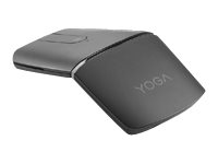 Lenovo Yoga Mouse with Laser Presenter - Mus/fjärrkontroll - optisk - 4 knappar - trådlös - 2.4 GHz, Bluetooth 5.0 - trådlös USB-mottagare - järngrå 4Y50U59628