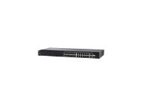 Cisco 250 Series SF250-24P - Switch - smart - 24 x 10/100 (PoE+) + 2 x kombinations-Gigabit SFP - rackmonterbar - PoE+ (185 W) - återanvänd SF250-24P-K9-UK-RF