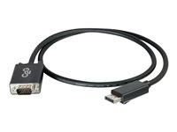 C2G 2m DisplayPort to VGA Adapter Cable - DP to VGA - Black - DisplayPort-kabel - DisplayPort (hane) till HD-15 (VGA) (hane) - 2 m - svart 84332